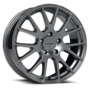 Vision Wheel Street Designs – 18 HELLION – Gunmetal – 15″x6.5″ 38mm – All weather Wheels – 18-5649GM38
